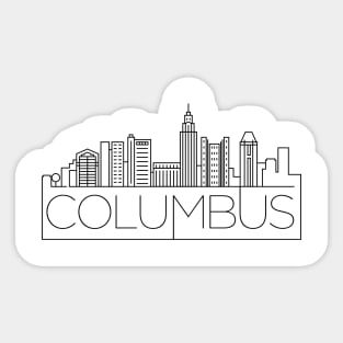 Columbus Minimal Skyline Sticker